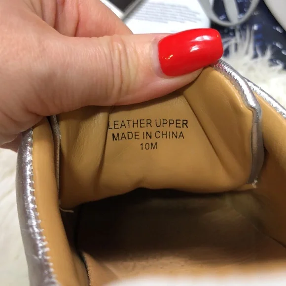 J/SLIDES Hally Silver Metallic Leather Sneaker - Picture 10 of 11